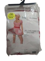Leg Avenue Candy Striper Nurse Halloween Costume Women&#39;s Size Large GUC - £14.57 GBP