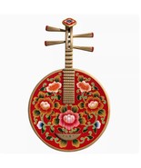 Yueqin Painting process Flower pattern Chinese stringed instruments - €385,40 EUR