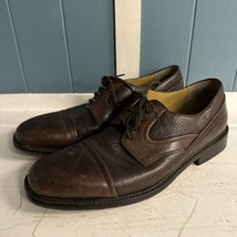 Johnston &amp; Murphy Men&#39;s dress shoes brown leather size 8M - $34.65