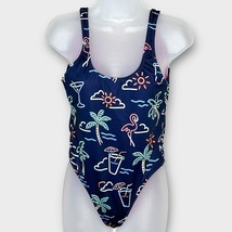 CHUBBIES The Electric Open Back One Piece Swimsuit Size Medium Neon Lights - $47.41