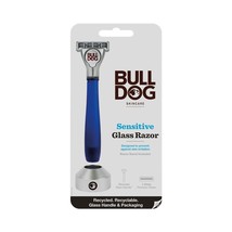 Bulldog Mens Skincare and Grooming Sensitive Recycled Glass Handle Razor with Ra - £26.53 GBP