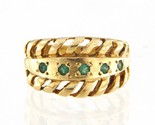 Emerald Women&#39;s Cluster ring 18kt Yellow Gold 410272 - £481.42 GBP
