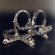 IRONSTAR 3D Metal Puzzle Assembly Model ROLLER COASTER Amusement Facilit... - £31.07 GBP