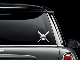 Baseball Mom Ball and Crossed Bats Window Decal Bumper Sticker US Seller - £5.18 GBP+