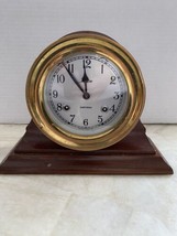 Chelsea Clock Co Boston Vintage Brass Shipstrike Nautical Clock &amp; Stand - £401.33 GBP