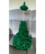 Handmade Crochet Christmas Tree Green with Buttons - £27.96 GBP