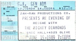 The Mighty Diamonds Ticket Stub Juin 19 1989 St.Louis Missouri - $39.58