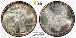 Toned 1986 MS 68 American Silver Eagle PCGS Graded Authentic Certified Slab 401 - $96.25