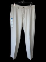 Haggar Mens Beige Cool 18 Pro Classic Fit Flat Front Long Pants Nwt 34X29 - £37.89 GBP