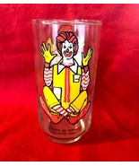 Vintage 1970 Ronald McDonald Glass Tumbler Collectors Series 5.5&quot; Tall - $8.90