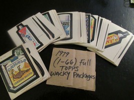 1979 Wacky Packs Stickers Series 1 #1-66 complete - $67.50