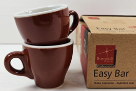 12 Bormioli Rocco Easy Bar 3.5 Oz Espresso Cups Set Brown White Coffee I... - £61.93 GBP