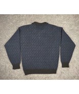 Vtg Jantzen Sweater Men Medium Blue Knit Acrylic Henley Collared Button ... - £14.41 GBP