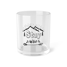 Personalized Nature-Inspired Bar Glass with &quot;Stay Wild&quot; Design, 10oz, Durable an - £18.93 GBP