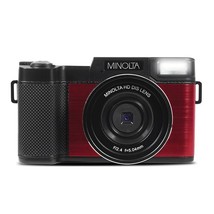 Minolta MND30-R MND30 4x Digital Zoom 30 MP/2.7K Quad HD Digital Camera (Red) - £146.84 GBP
