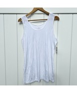 Bobbie Brooks Sleeveless Essential Basic Cotton Tank Top White 1X or 2X - £7.56 GBP