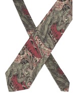 BETTINI necktie Italian Silk vintage 1990s nude man canoe Polynesian Haw... - £35.82 GBP
