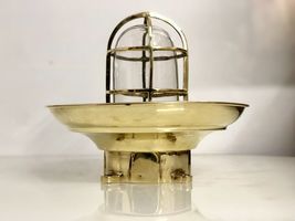 Antique Solid Brass Metal Ceiling Light With Big Shade &amp; Junction Box Lot Of 10 - $1,283.04