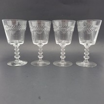 Set of 4 Vintage Woodstock by TIFFIN-FRANCISCAN Claret Wine / Water - $47.58