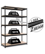 Z-Beam 5 Tier Laminated Heavy Duty Garage Storage Adjustable Wide Size M... - £234.17 GBP