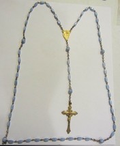 Vintage blue moonglow rosary - £22.74 GBP