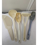 Vintage Foley Ensar Plastic Nylon Kitchen Utensils Set 5 Ladle slotted s... - $33.00