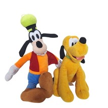 Disney Goofy Pluto Dog Plush Just Play Stuffed Animal Lot of 2 12&quot; - $16.63