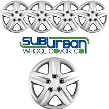17&quot; 5 Spoke Silver Painted UNIVERSAL FIT Hubcaps Rim / Wheel Covers # 431-17S - £52.46 GBP