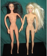 Barbie 2002 Dance n&#39; Flex Bendable Soft Flex Blonde and Brunette Nude Do... - £27.88 GBP