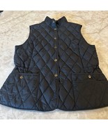 Eddie Bauer Jacket Womens Large Black Down Puffer Full Zip Vest Outdoors... - $507.10 MXN