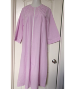 Miss Elaine Mid sleeve robe Size 1X  Style 862614 front zipper checkered... - $44.55 CAD