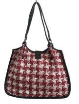 Vera Bradly Americana Red Tote Magnetic Snap Strap Bag Purse - £17.89 GBP