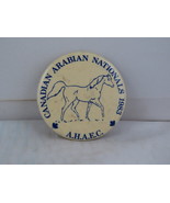 Vintage Horse Pin - Canadian Arabians Nationals 1983 - Celluloid Pin  - $20.46 CAD