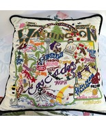 Catstudio Washington State Embroidered Pillow 20&quot; PNW Décor - $3,664.89 MXN