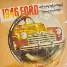 1946 Ford Super Deluxe Cut-Out Advertisement Mounted Automobilia Ephemer... - $29.99