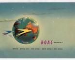 B O A C British Overseas Airways Corporation BOAC 1954 Route Map No 3  - $37.62