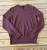 Banana Republic Men’s V Neck Silk Sweater Size M Maroon T2 - $19.79