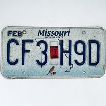2017 United States Missouri Bluebird Passenger License Plate CF3 H9D - £14.74 GBP