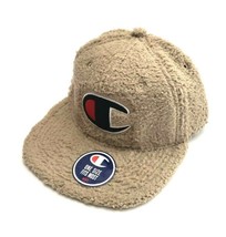 Champion Life &quot;C&quot; Logo Sherpa Fleece Baseball Adjustable Strap Hat Khaki OSFM - £22.78 GBP