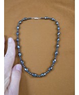 (v489-3) 16&quot; Black Hematite Iron oxide faceted beaded Gem bead Necklace ... - $28.99