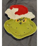 2024 Grinch Who Stole Christmas Face Shape Snack Plate by Dr Seuss Enter... - €9,14 EUR