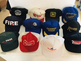 Vtg 70s 80s Patch Snapback Mesh Trucker John Deere, Coors, Disney, Hat Lot of 12 - £71.39 GBP