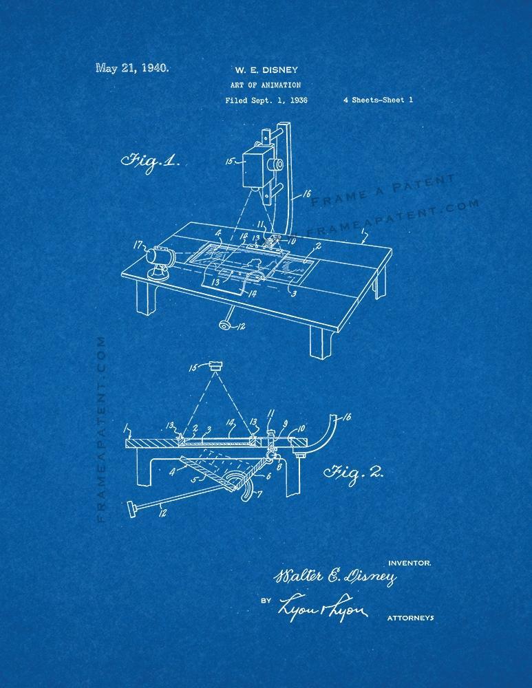 Primary image for Art Of Animation Patent Print - Blueprint
