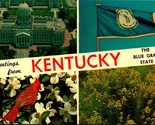 Multi Vista Banner Greetings From Kentucky Unp Non Usato Cromo Cartolina C4 - $4.04