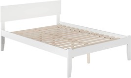 Afi Orlando Platform Bed With Open Footboard And Turbo Charger, Full, White - £289.35 GBP
