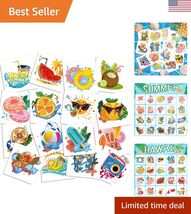 408-PCS Kids Tattoo Summer Party Tattoo Hawaiian Luau Themed Tattoos Tro... - $9.97