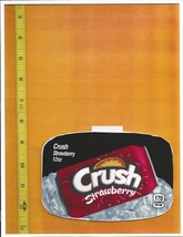 DrP - Snapple Size Crush Strawberry 12 oz CAN Soda Vending Machine Flavor Strip - £2.37 GBP