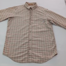 Columbia Men's Tan/Beige Long Sleeve Button Up Plaid Shirt Chest Size 42 image 8