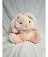 Vintage Peachy Pink Plush Bunny Rabbit Taiwan 8&quot; - £14.01 GBP