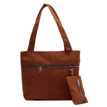 Retro shoulder bag corduroy shopping handbag satchel purse tote bags for women girls thumb200